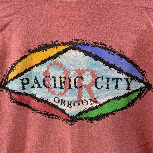 Blue 84 Long Sleeve Tee Shirt Mens Sz M Orange Pacific City OR Travel Souvenir - Picture 6 of 9